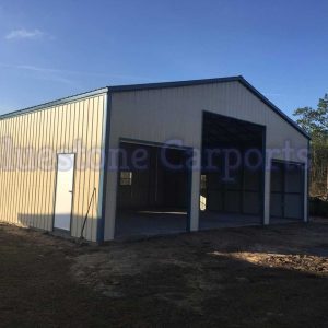 Vertical Roof Style 26’ to 30’ - Bluestone Carport and Garages